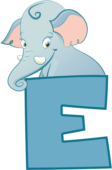 E Animals Wall Adhesive Letter - Letter - (700x700) Png Clipart Download