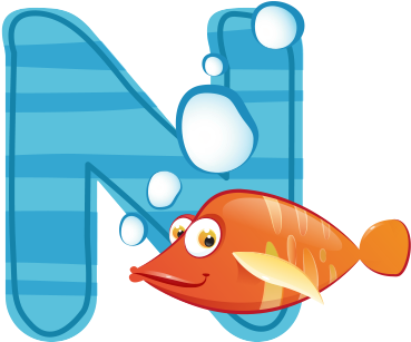 N Wall Adhesive Letters For Kids Rooms - Letter N Sea (700x700)