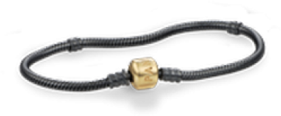Oxidize Bracelet And Chain With 14k Pandora Clasp - Pandora Charm Silver Snowman (400x520)