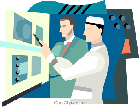 Men Working In Lab Royalty Free Vector Clip Art Illustration - Illustration (480x371)