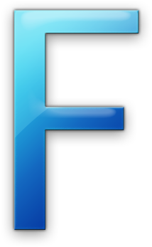 Blue Letter F Icon Png Image - Electric Blue (420x420)