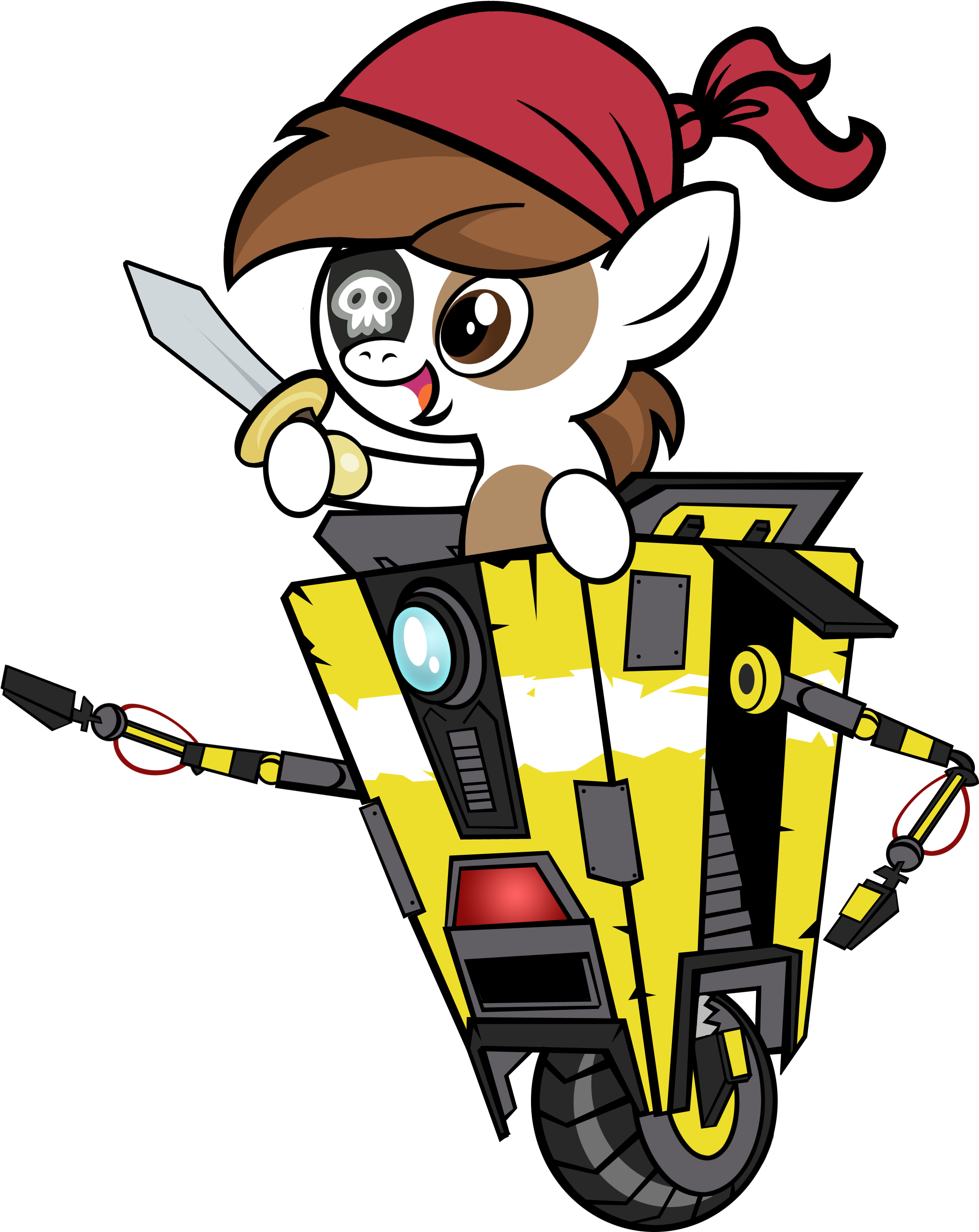 The Pre-sequel Clip Art Fictional Character - Mlp Claptrap (2318x2920)