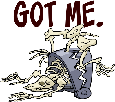 Booby Trap Stickers Messages Sticker-6 - Skeleton (408x408)