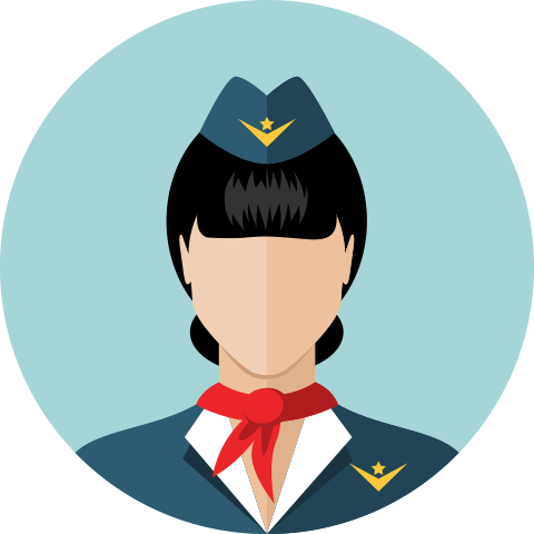 Air Hostess - Air Hostess Cartoon Png (480x480)