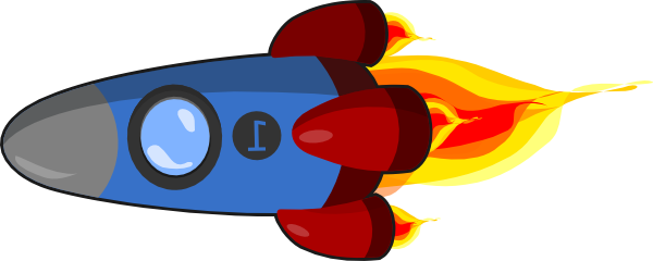 Rocketship Clip Art - Rocketship Clip Art (600x240)