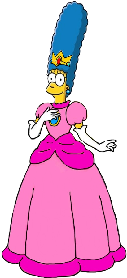 Marge Simpson As Princess Peach By Darthraner83 - Princess Peach (647x900)