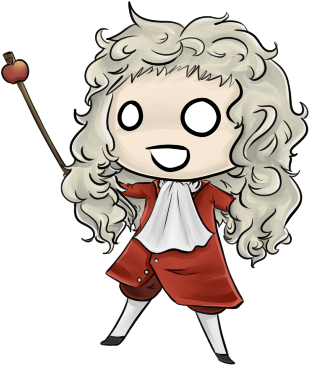 Pin Isaac Newton Clipart - Isaac Newton Drawing Cartoon (690x800)