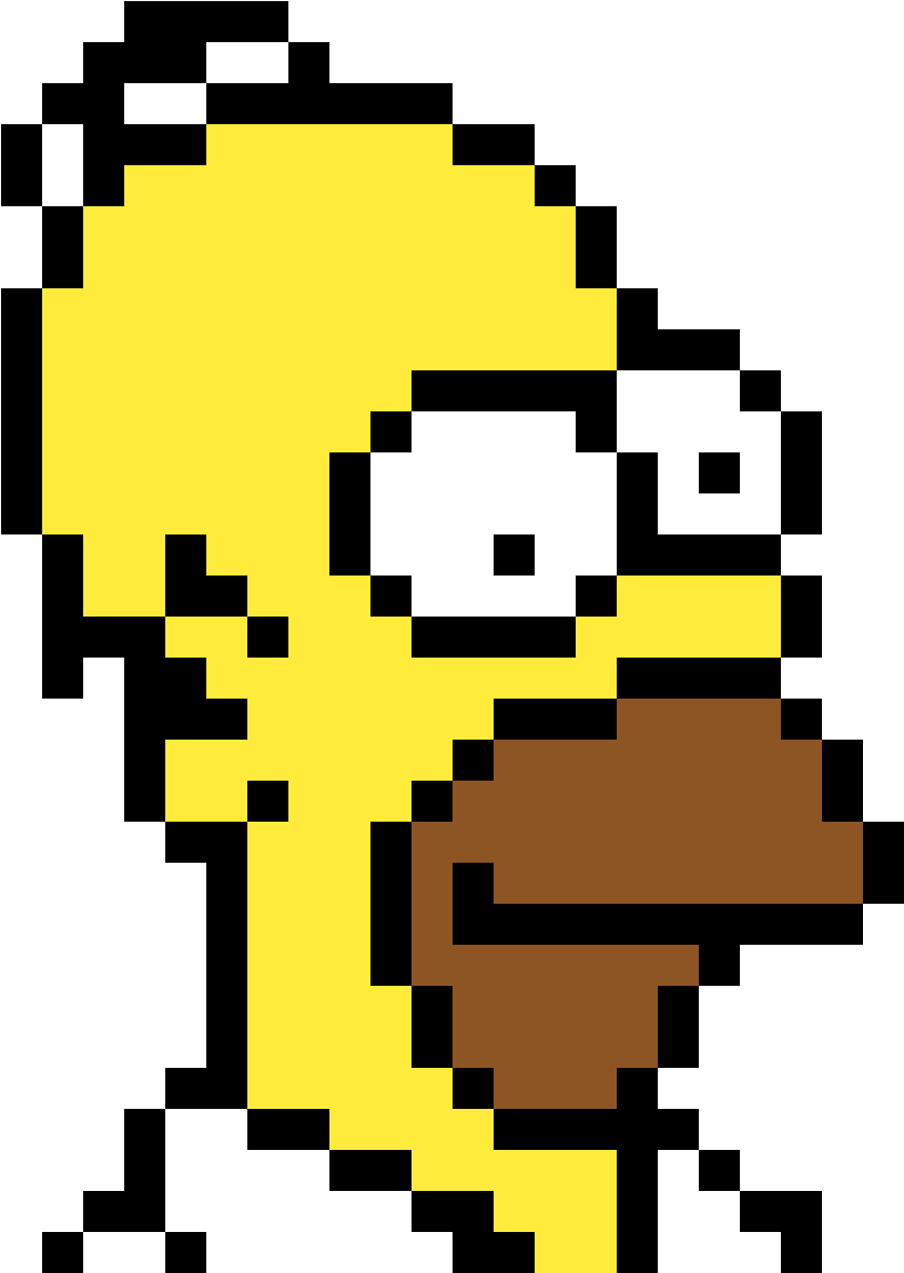 Minecraft Homer Simpson Maggie Simpson Marge Simpson - Homer Simpson Pixel Art (1184x1184)