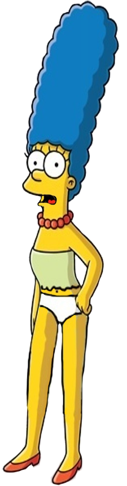 Marge Simpson's Dress Cut In Half By Darthraner83 - Marge Simpson (466x992)