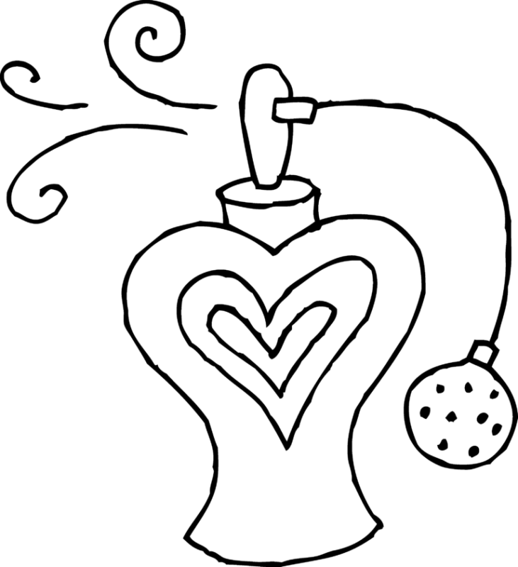 Pin Perfume Clipart Black And White - Perfume Black And White Clip Art (731x800)