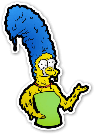 Melty Marge Simpson Sticker - Melty Marge Simpson Sticker (427x600)