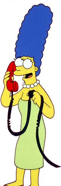 Posted By Tommytonkasudios At - Marge Simpson On The Telephone (415x624)