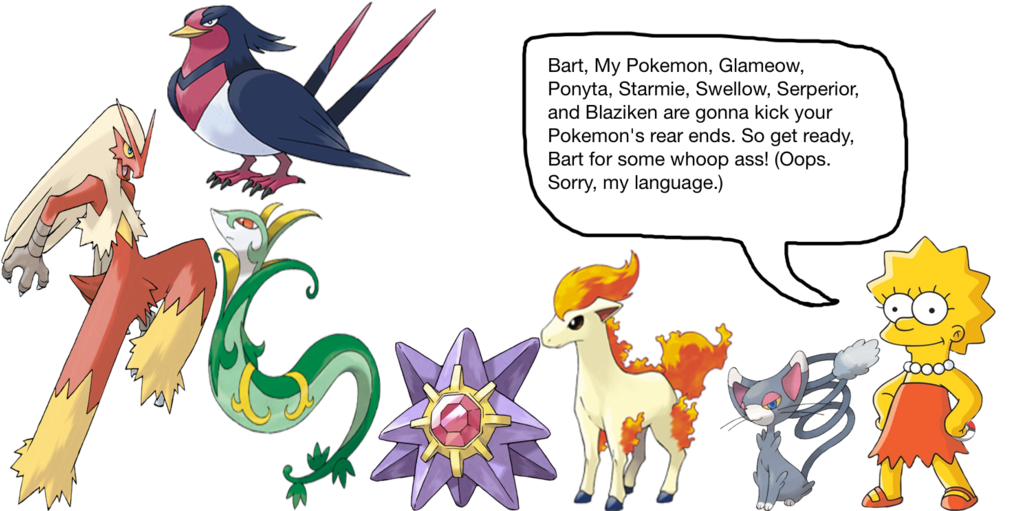 Lisa Simpson's Pokemon By Darthranner83 - Cartoon (1024x682)