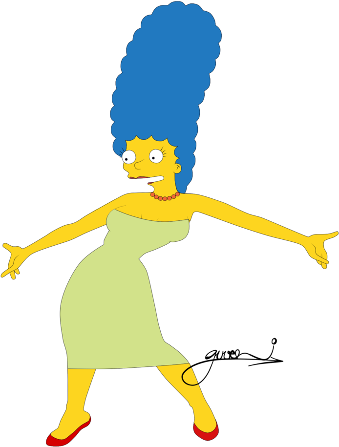 Beak Human Behavior Cartoon Clip Art - Homer And Marge (734x1089)