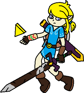 Link From Legend Of Zelda Breath Of The Wild By Superluigi1025 - Cartoon (338x372)
