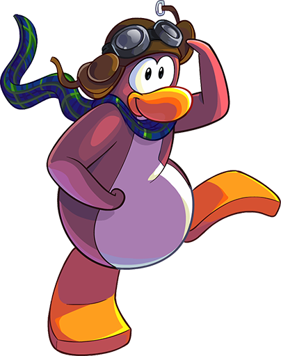 Sled Racer Start Penguin Peach - Cartoon (404x512)