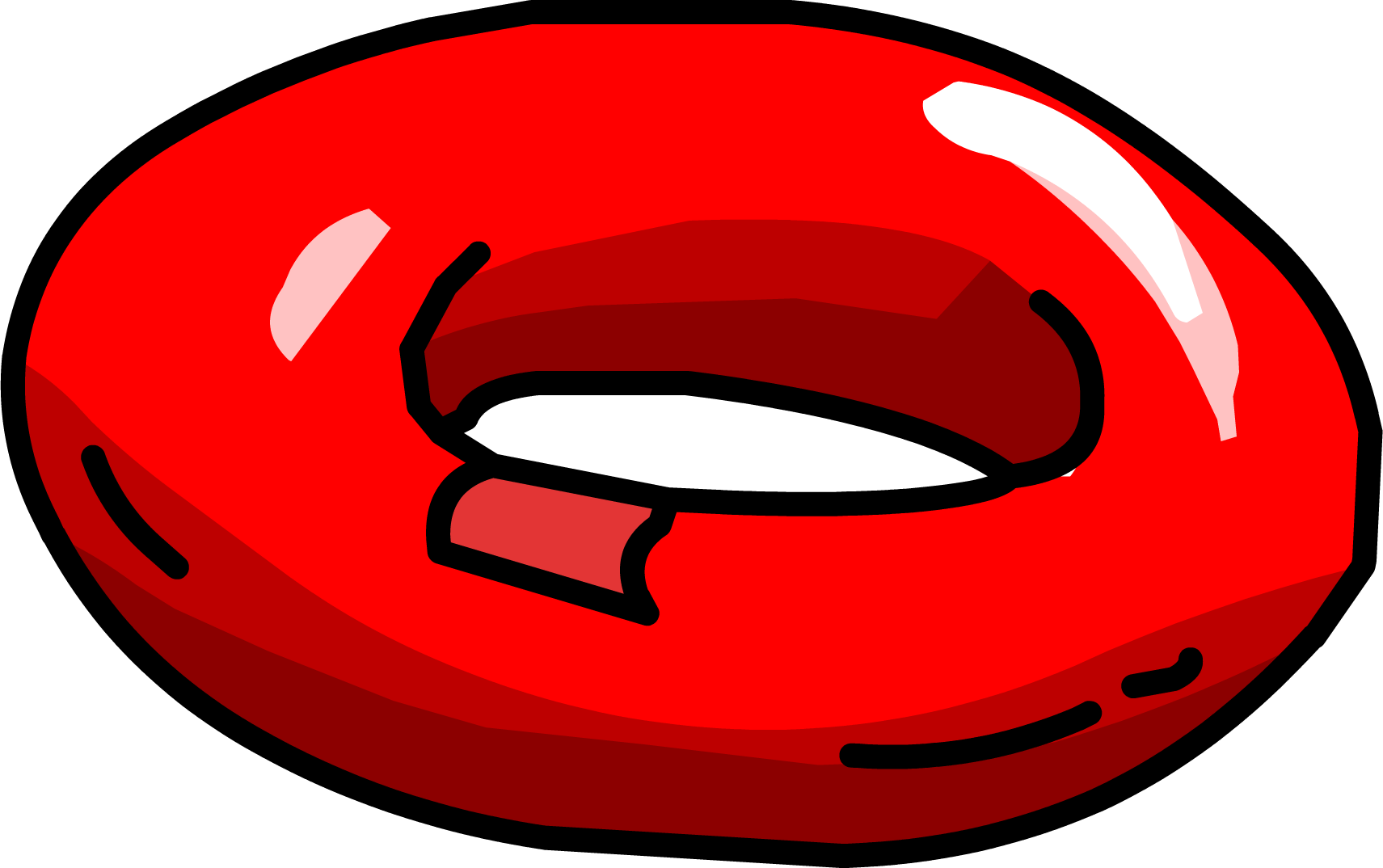 Red Biscuit Tube - Club Penguin Tube (1711x1074)