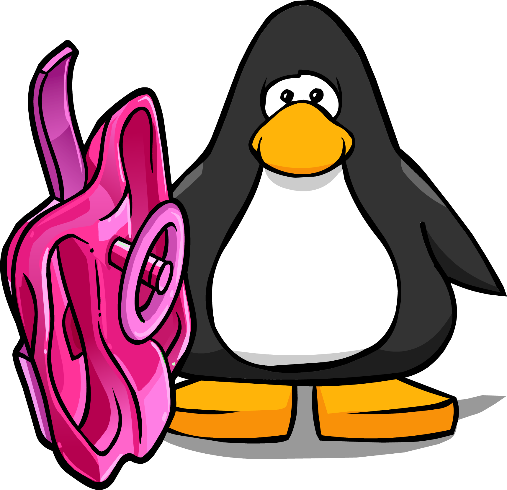Pink Racing Sledge Pc - Club Penguin Vuvuzela (1718x1659)