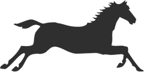 Clipart - Galloping Horse Clip Art (500x253)