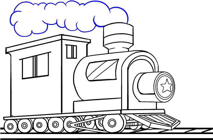 How To Draw A Train In A Few Easy Steps Easy Drawing - Drawing Of A Train (678x600)