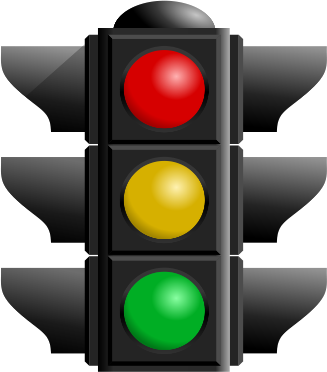 Traffic Clip Art Download - Yellow Traffic Light Icon (720x800)