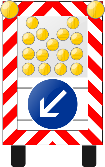 Roadworks Lorry-sign Clip Art Cone - Traffic Sign (566x800)