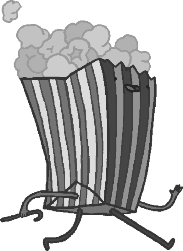 See Here Popcorn Clipart Black And White Hd Pictures - Popcorn Adventure Time (582x800)