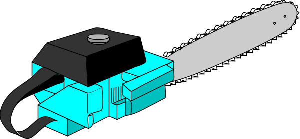 Chainsaw Vector Clipart - Chain Saw Clip Art (600x279)