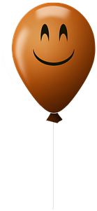 Emoticon Balloon Smile Happy Satisfied Qui - Smile Balloon Png (381x340)