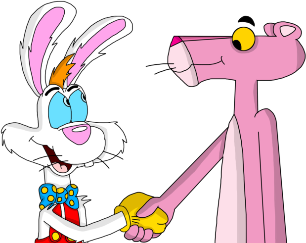 Roger Rabbit Meets The Pink Panther By Marcospower1996 - Cartoon (894x894)