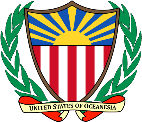 Coat Of Arms Of Oceanesia - Oceanesia (500x427)