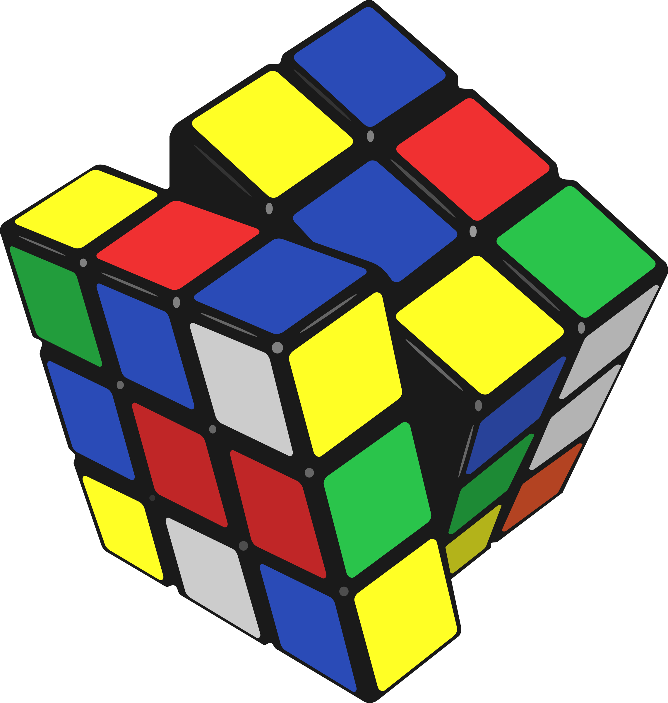 Clip Art Cube Design Medium Size - Rubik's Cube Vector Png (2282x2400)