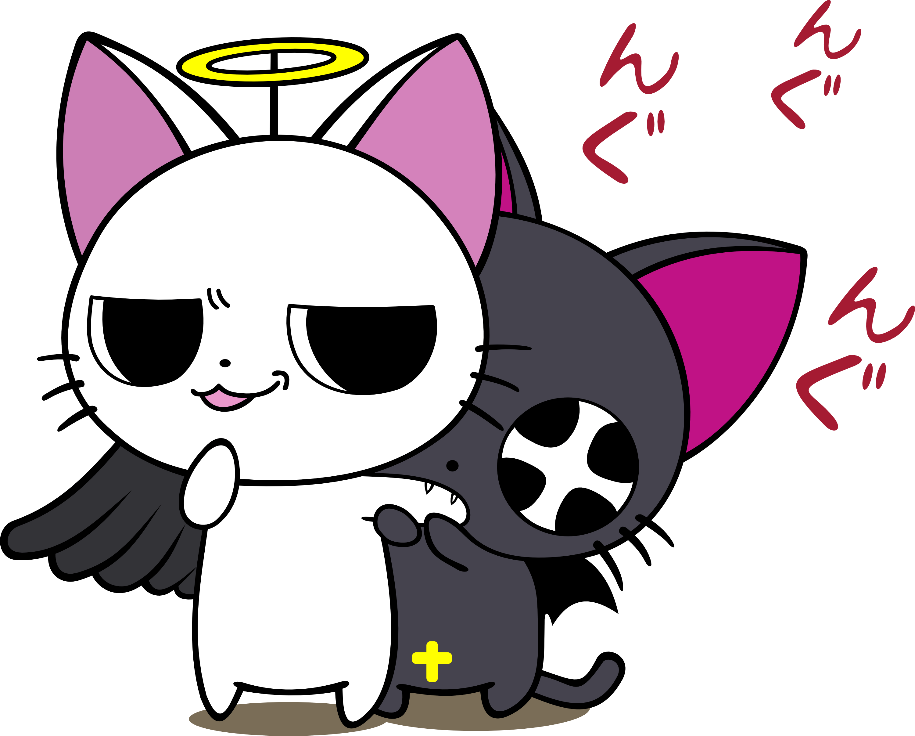 Kawaii Cat Vampire (3000x2412)