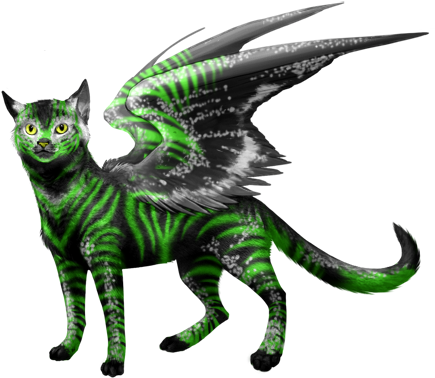 Felisfire - Warrior Cat Winged Cat (500x400)
