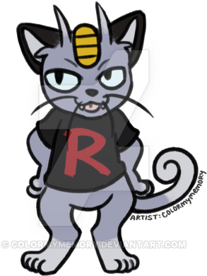 Anime Cats Meowth B By Colormymemory On Deviantart - Cat (400x400)