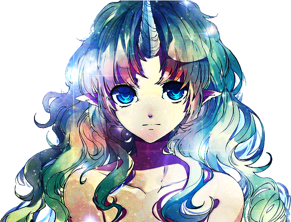 Female Anime Character Bat Wings And Horns - Silver Hair Anime Girl (600x450)