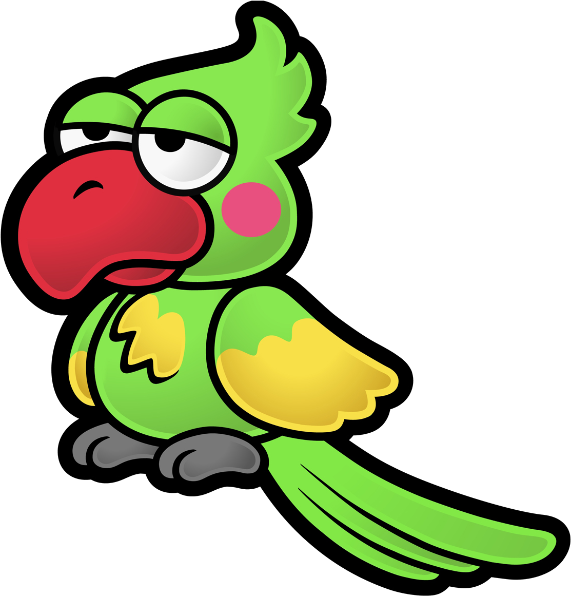 Bad Parrot Joke - Paper Mario The Thousand Year Door Parrot (1200x1200)