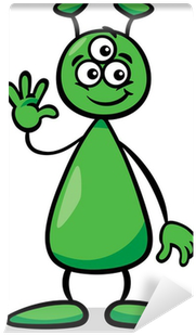 Alien Or Martian Cartoon Illustration Wall Mural • - Cartoon Martian (400x400)