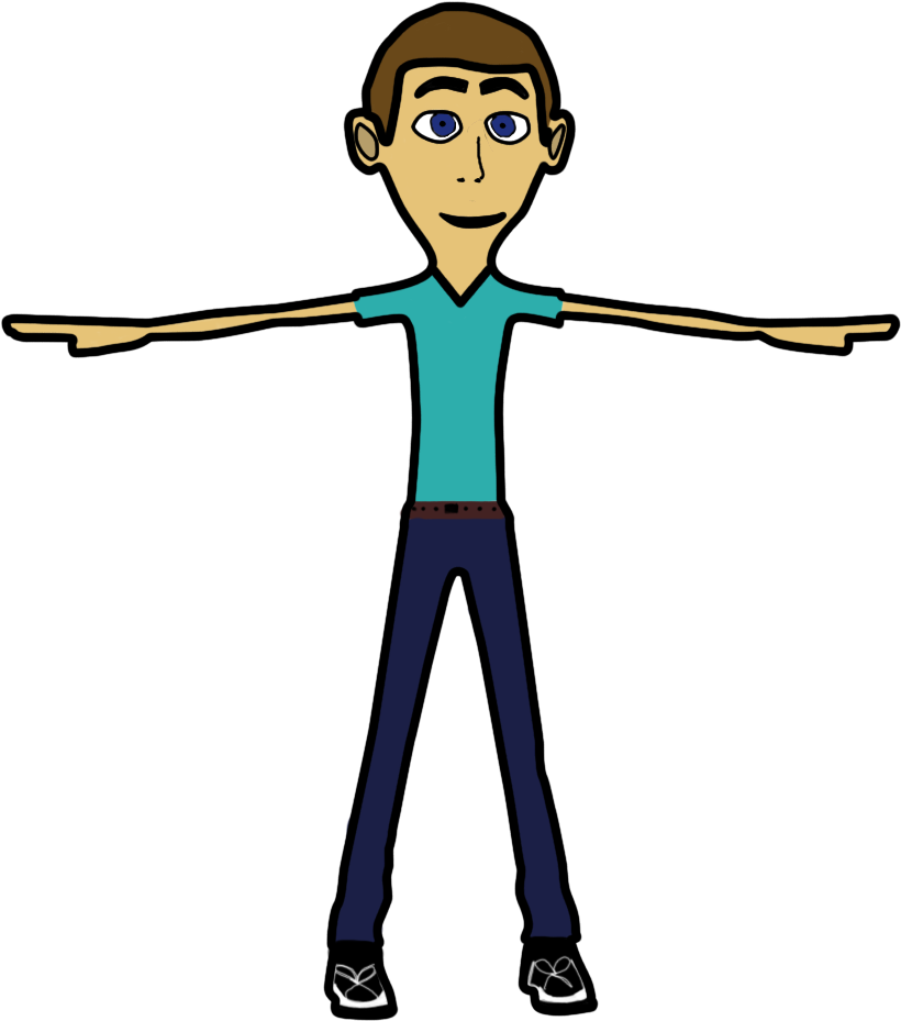 Character Cut Out V-2 - Cartoon Character Cut Out (852x982)