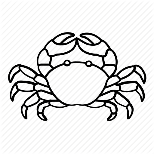 Drawn Crab Cancer Crab - Crab Outline Png (512x512)