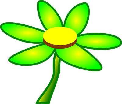 Flower, Bloom, Blossom, Nature, Spring - Bunga Hijau Kartun (400x340)