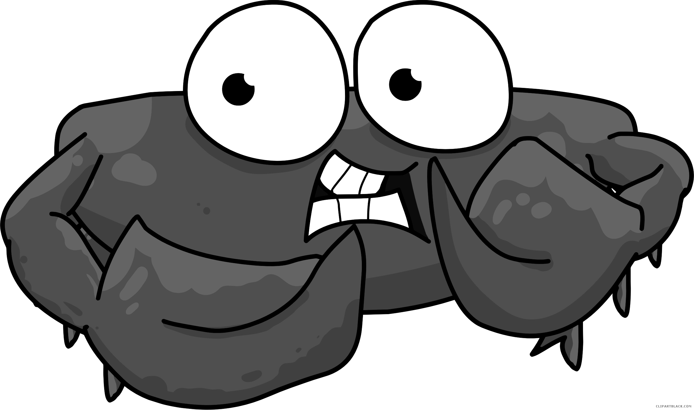Cartoon Crab Animal Free Black White Clipart Images - Crab (2432x1437)