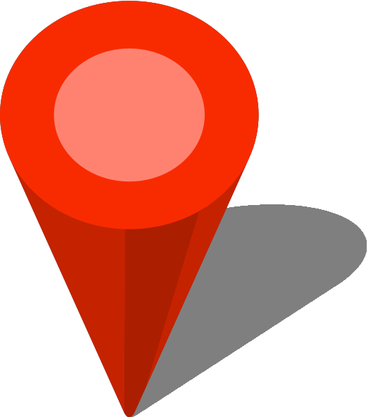 Location Map Pin Red7 - Location Icon Red Png (530x600)