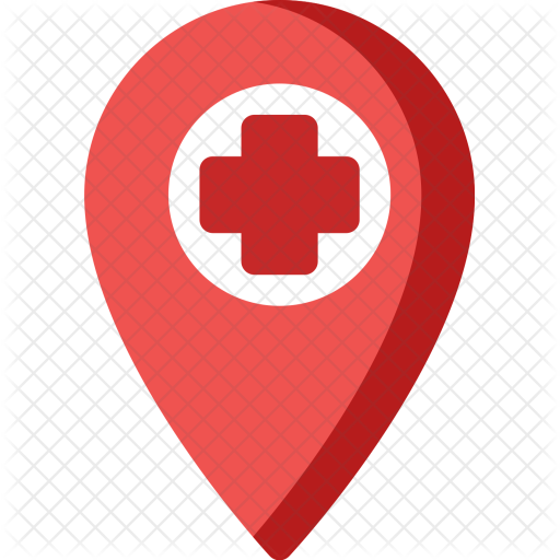 Hospital, Location Icon - Hospital Location Icon (512x512)