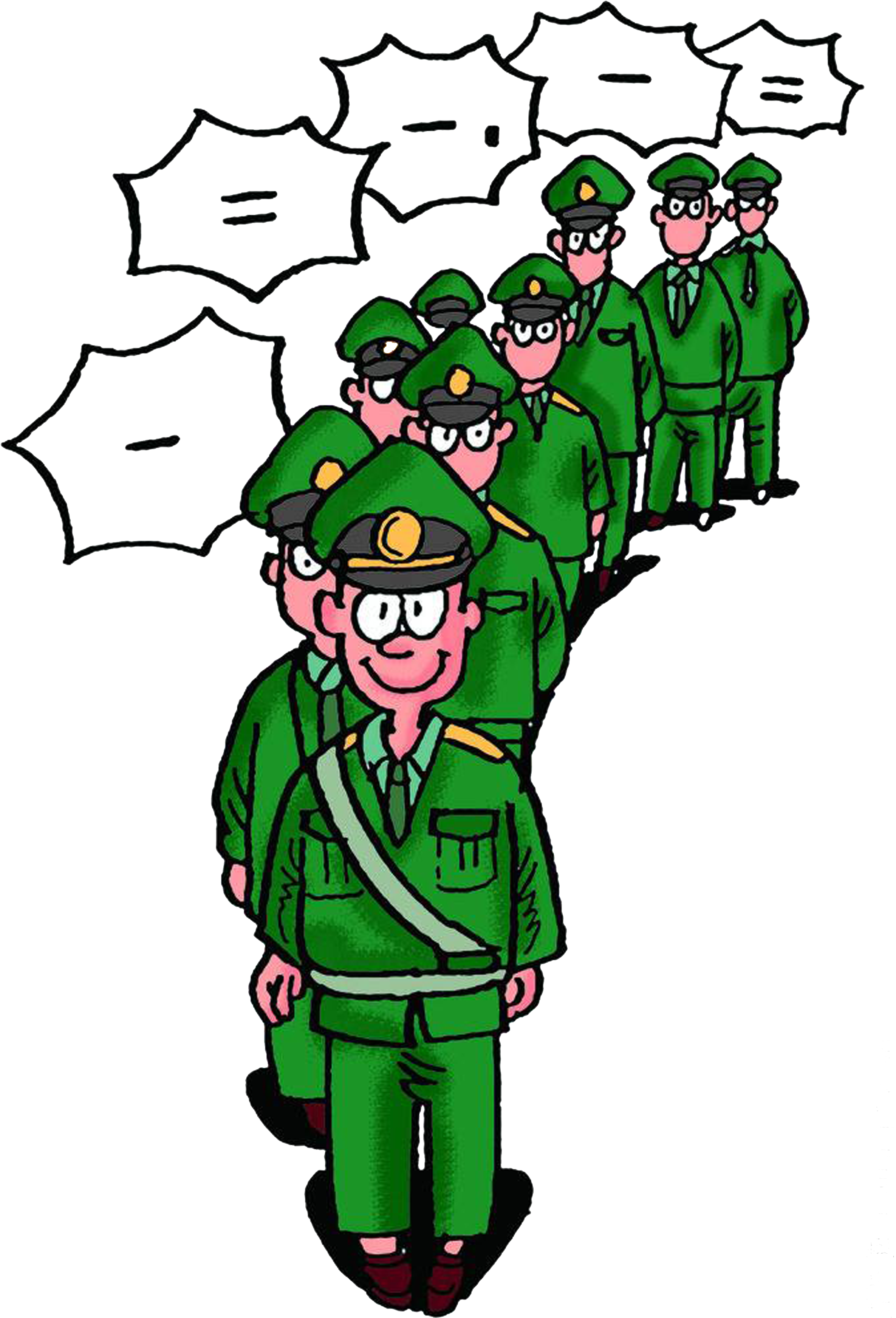 Cartoon Soldier Military Personnel Illustration - ทหาร แตก แถว การ์ตูน (5000x5000)