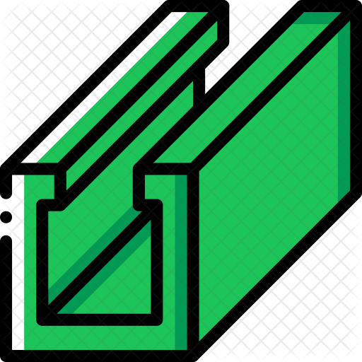 Steel C Beam Icon - Construction (512x512)