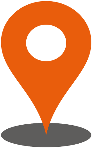 Orange Location Marker Infographic - Circle (512x512)