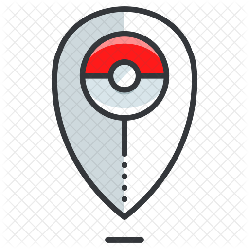 Pokeball Location Icon - Pokemon Go Flat Icon (512x512)