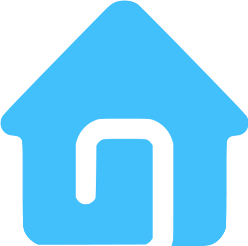 Blue Home Icon For Kids - Home Icon For App (512x512)