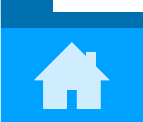 Free Blue House Icon Png - File Home Icon (512x512)